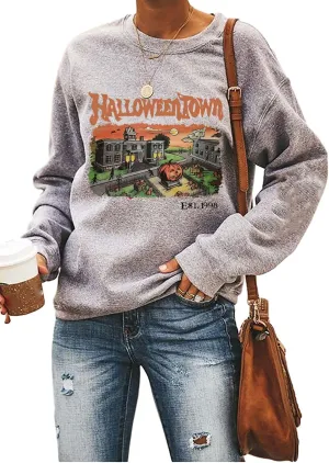 Yimoya Sanderson Witch Museum Sweatshirt Womens Funny Halloween Pullovers Hocus Pocus Blouse Tops