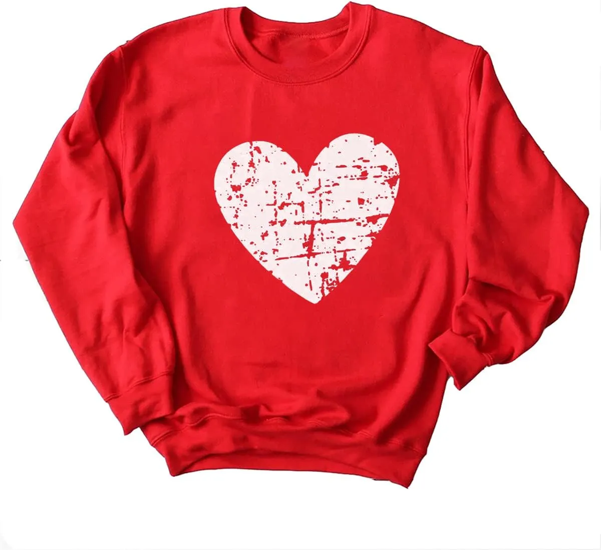Yimoya Valentine Sweatshirt - Women's Cute Leopard Love Heart Shirt Gift