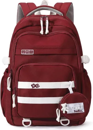 YJMKOI Aesthetic Backpack for Girls Large capacity Backpack for Teen Girls Middle School Girls Bookbags