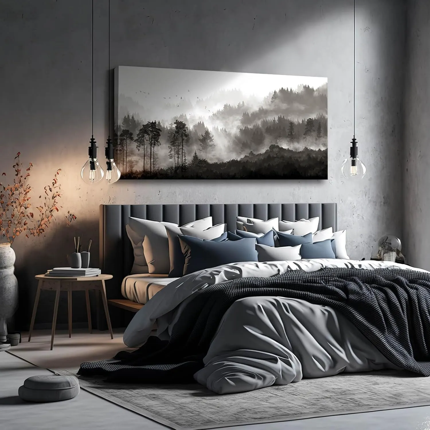 YJYart Large Artwork for Living Room Wall Canvas Art Mountains Nature Painting Artwork for Bedroom Kitchen Dining Room Modern Home Decoration 30"x 60"