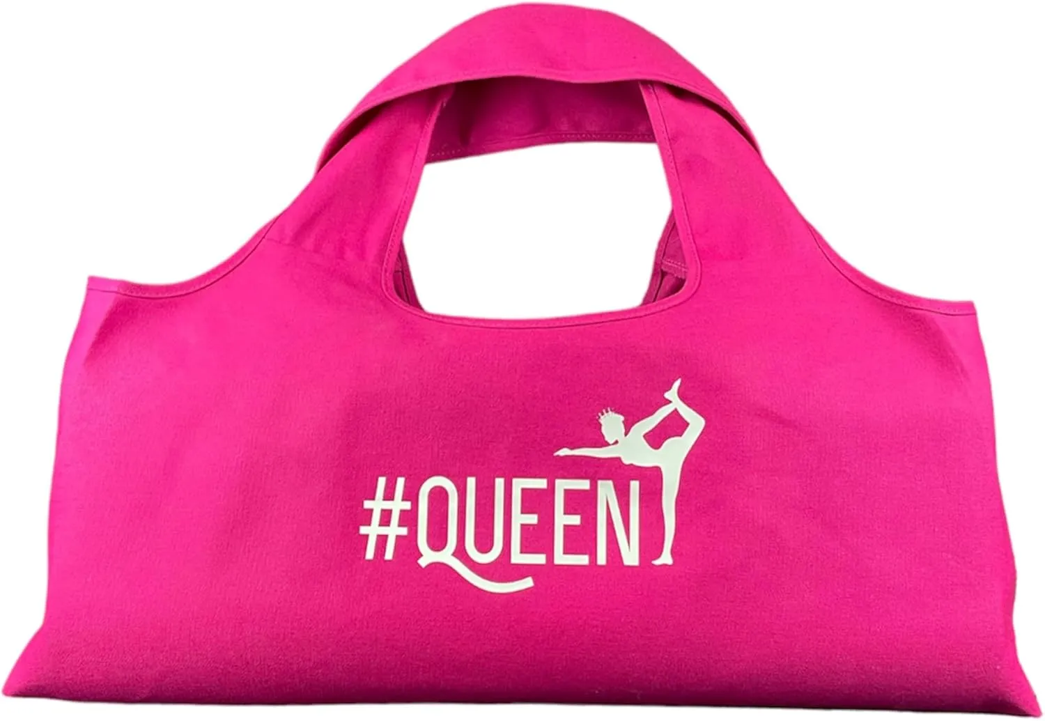 Yoga Bag, Exercise, Tote, Large Carrier, Shoulder Strap, Inner Pocket, Fits Most Mats, Recycled Cotton Canvas