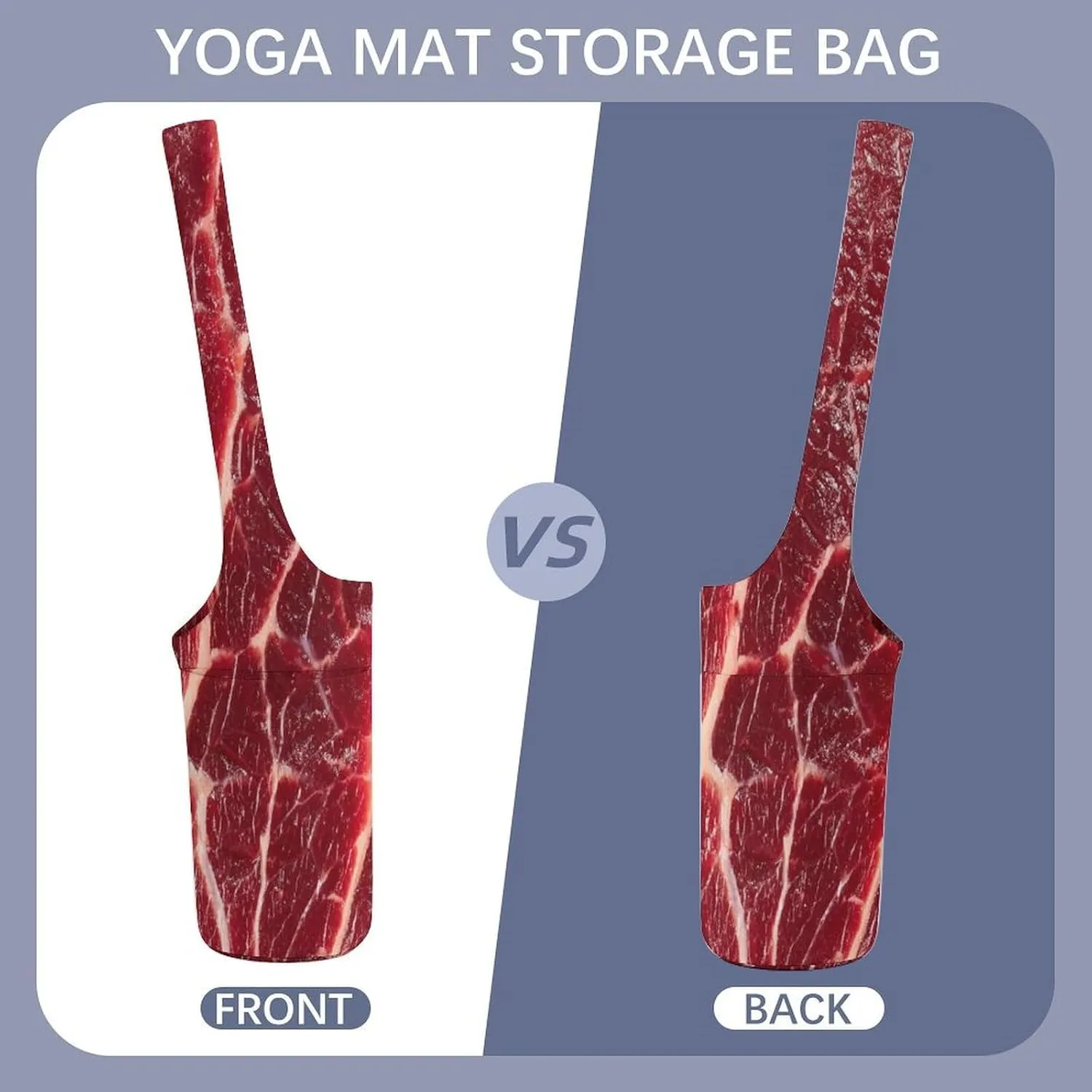 Yoga Mat Bag, Soft Canvas Storage Bag Fashion Mat Bag for Clothes Dorm Organizer with Pocket Shoulder Strap