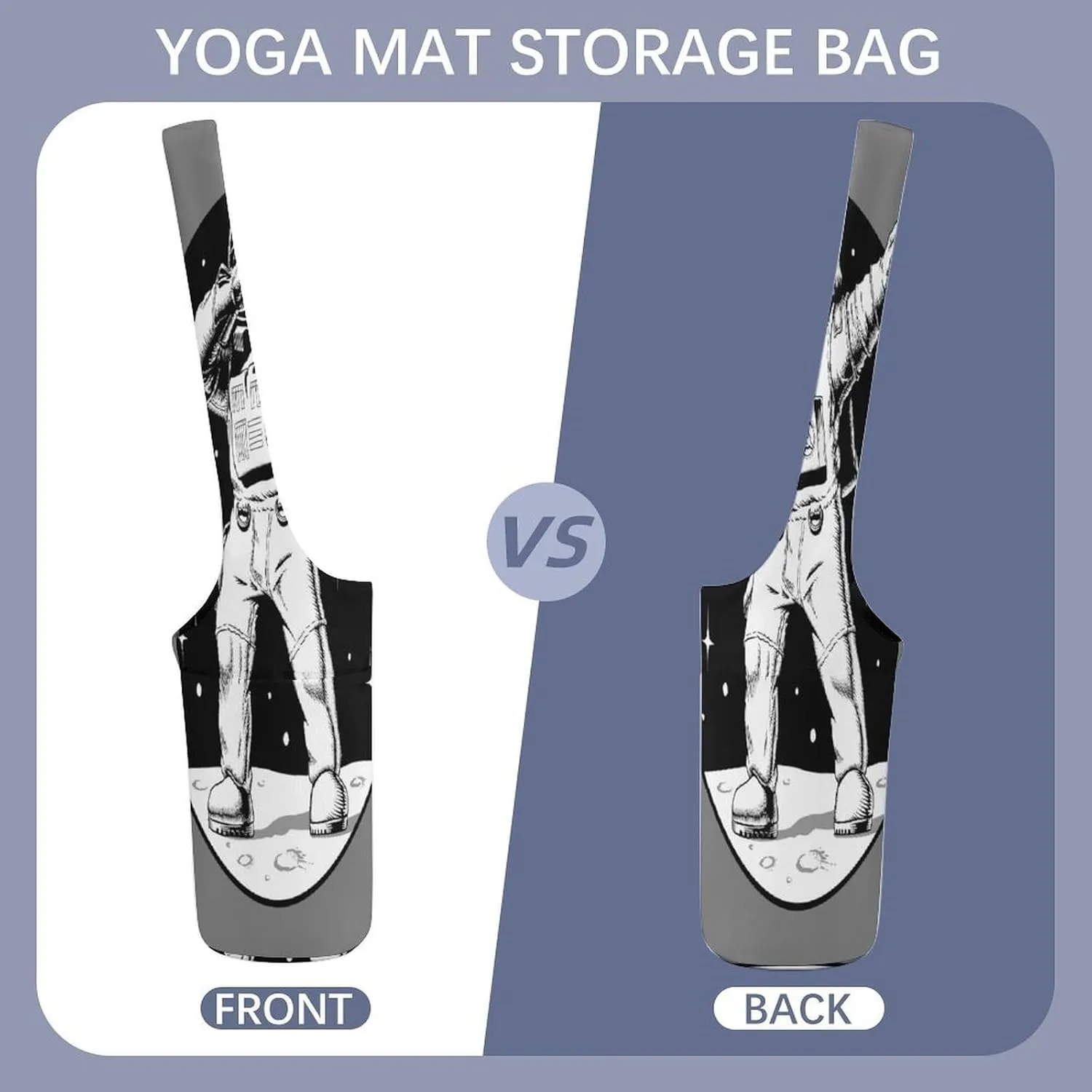 Yoga Mat Bag, Soft Canvas Storage Bag Fashion Mat Bag for Clothes Dorm Organizer with Pocket Shoulder Strap