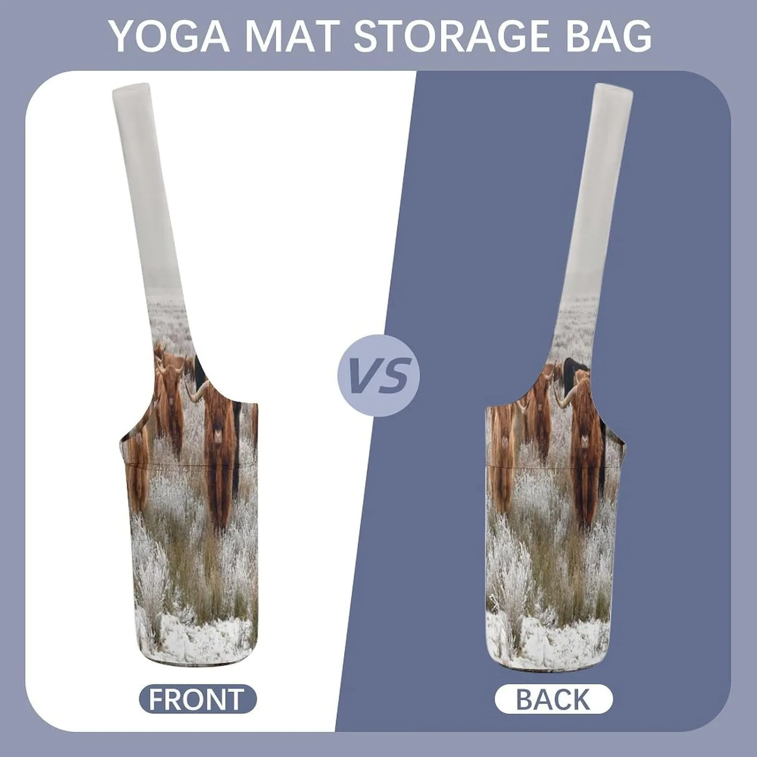 Yoga Mat Bag, Soft Canvas Storage Bag Fashion Mat Bag for Clothes Dorm Organizer with Pocket Shoulder Strap