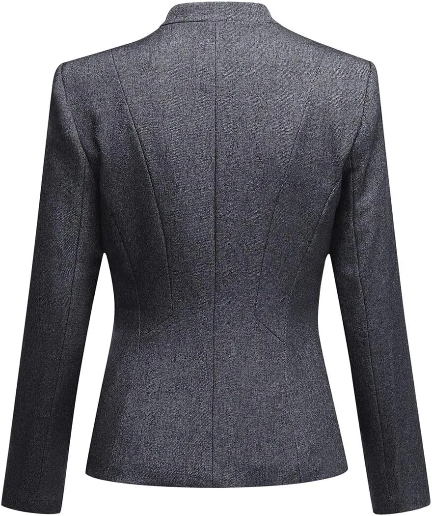YUNCLOS Women's Business Office 1 Button Blazer Jacket and Pants Suit Set