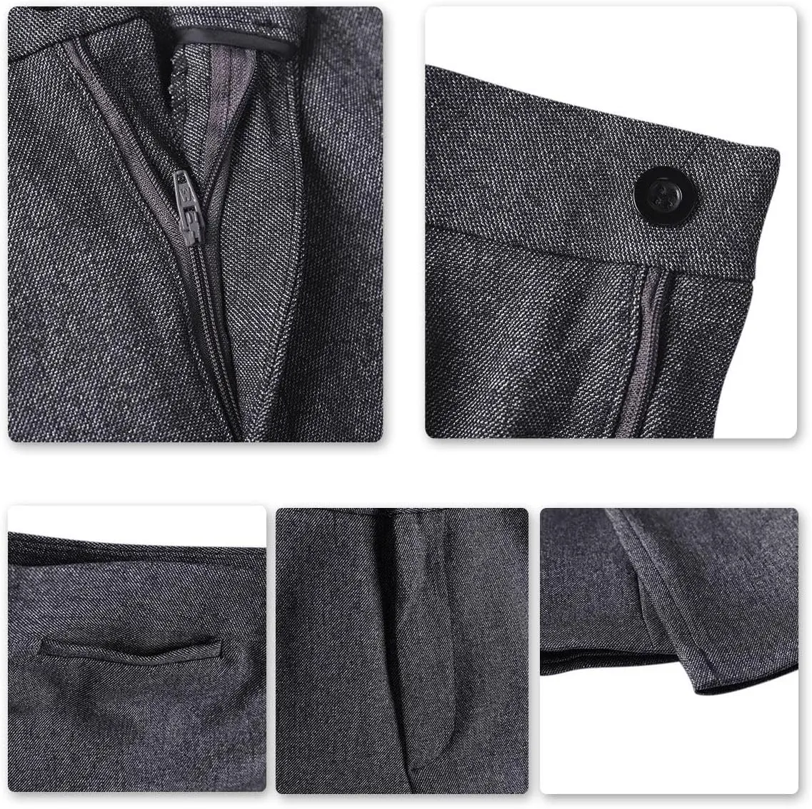 YUNCLOS Women's Business Office 1 Button Blazer Jacket and Pants Suit Set