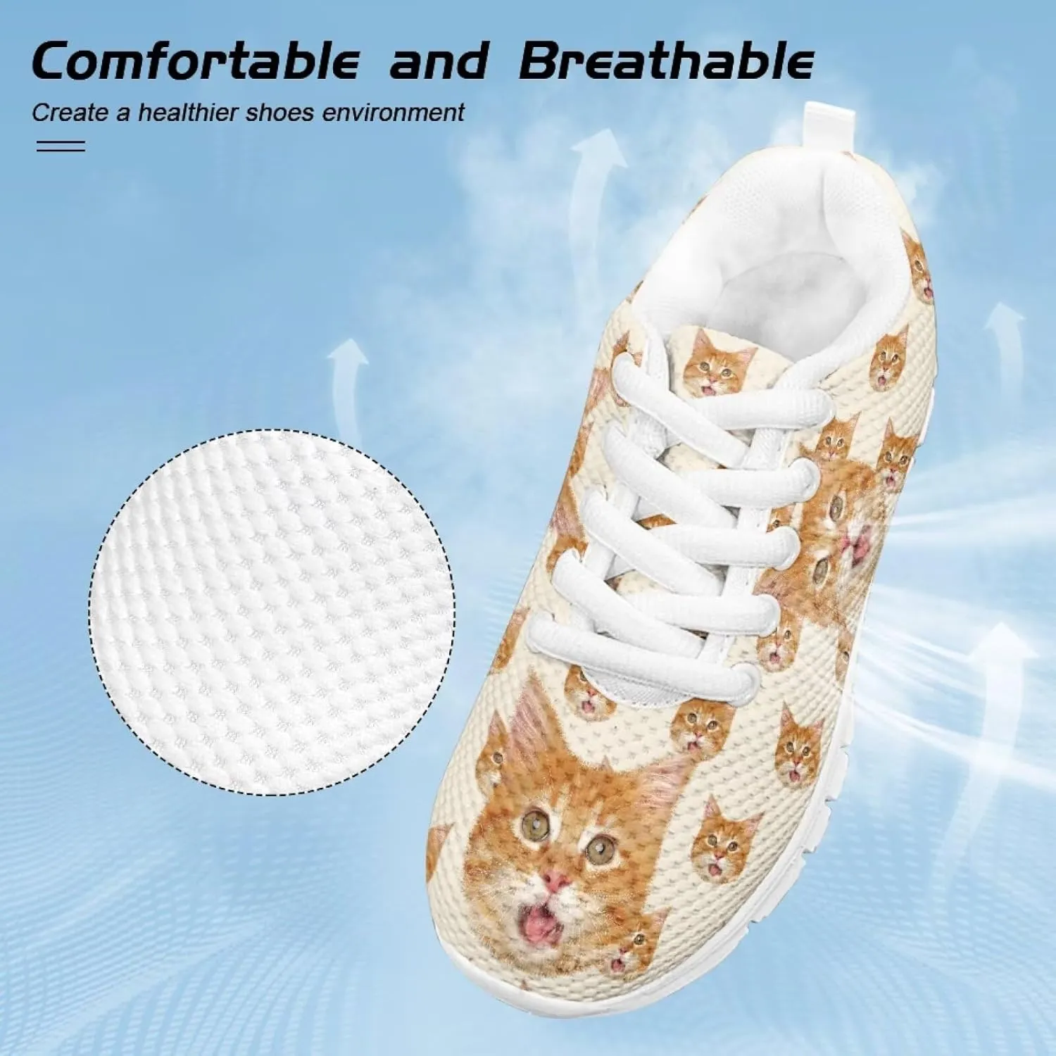 Yzaoxia Little/Big Kids Tennis Shoes for Girls Breathable Mesh Sneakers Lightweight Running Shoes Size 11-3