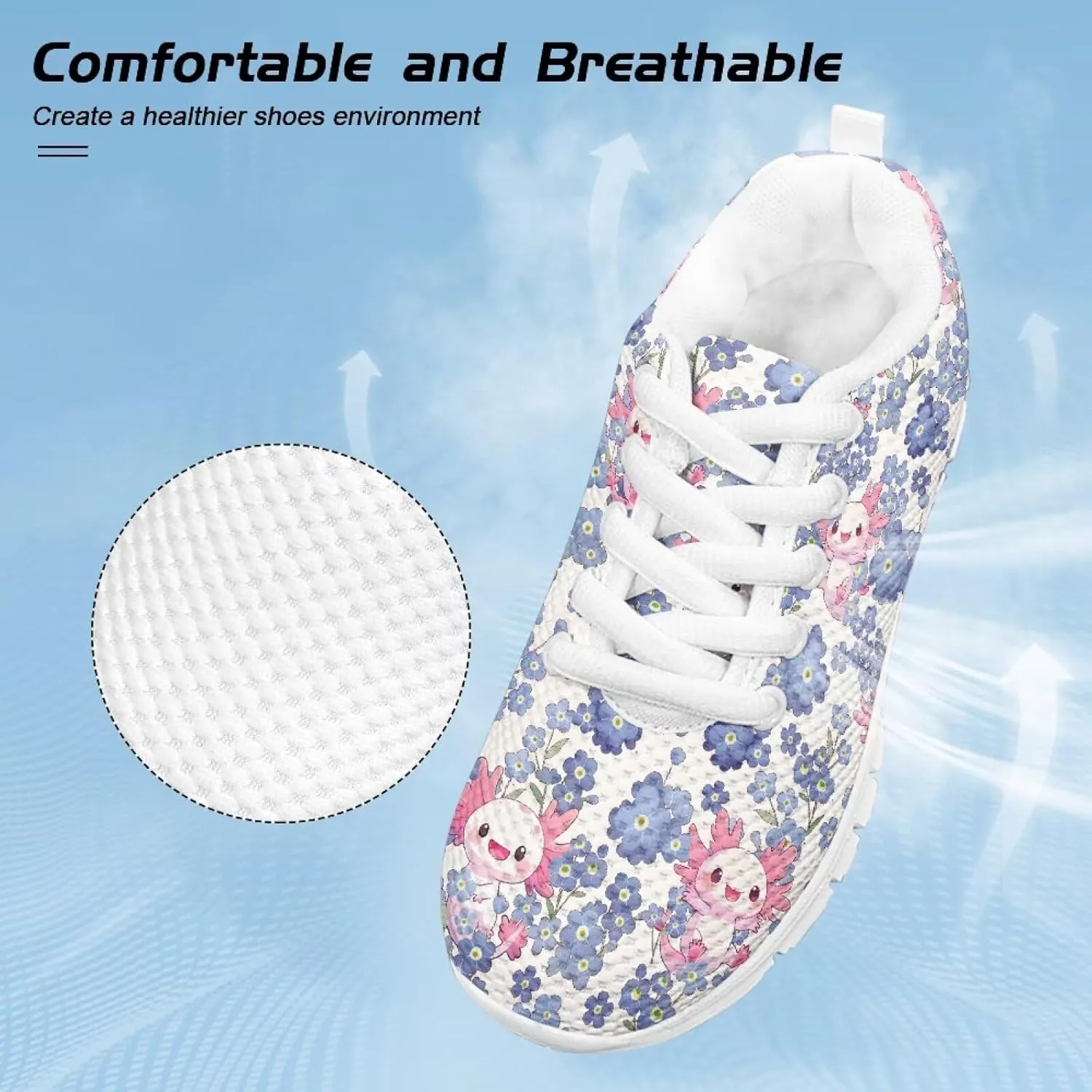 Yzaoxia Little/Big Kids Tennis Shoes for Girls Breathable Mesh Sneakers Lightweight Running Shoes Size 11-3