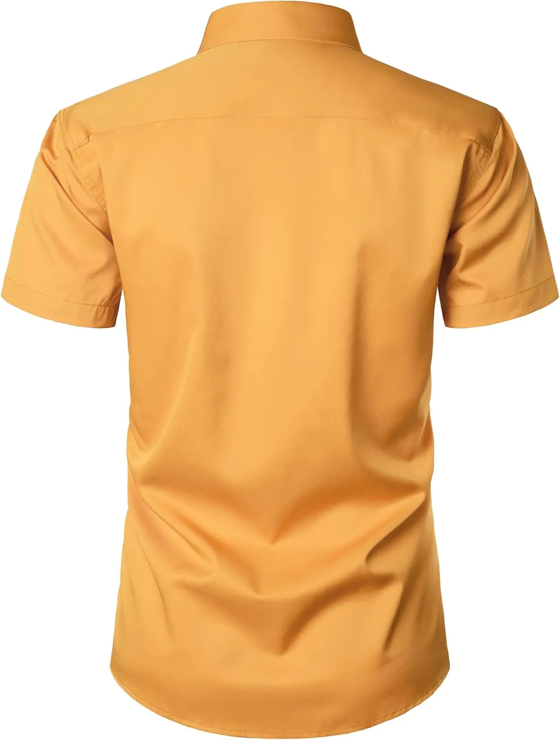 ZEROYAA Men's Casual Urban Stylish Slim Fit Short Sleeve Button Up Dress Shirt with Pocket