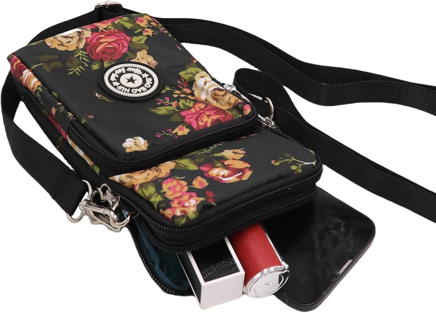 ZGMYC 3-Layers Cellphone Pouch Wristlet Purse Waterproof Sports Armband Shoulder Bag Wallet