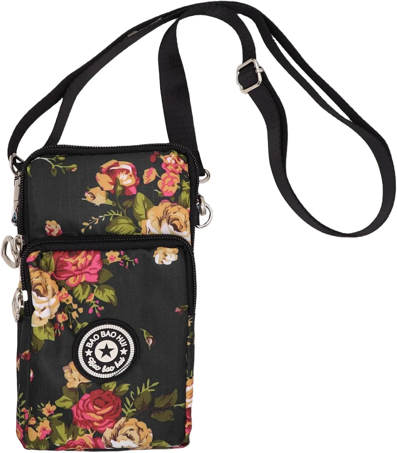 ZGMYC 3-Layers Cellphone Pouch Wristlet Purse Waterproof Sports Armband Shoulder Bag Wallet