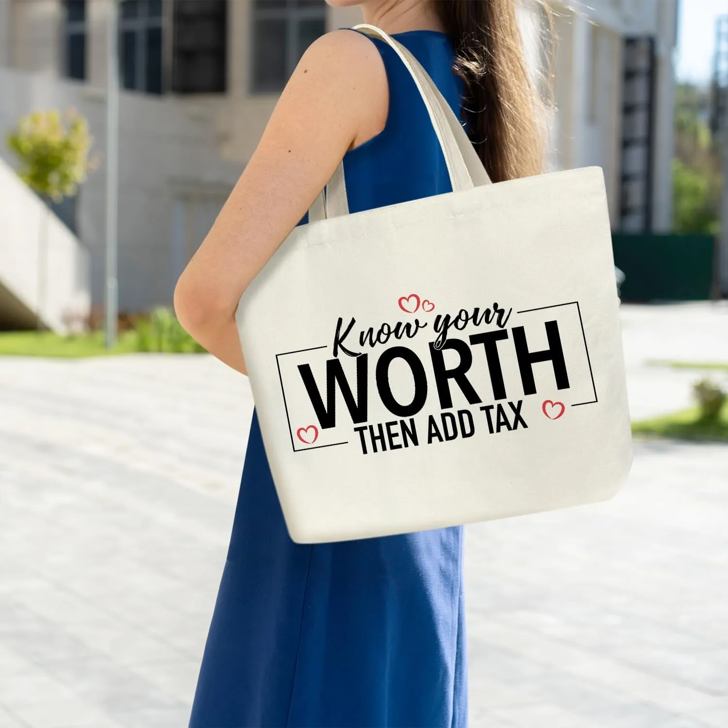 Ziyouza Canvas Tote Bag for Women Tote Bag Cute Aesthetic Tote Bag Reusable Tote Bag for Travel Vacation Shopping -A